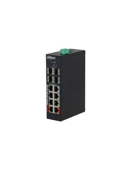 Dahua HS4412-8ET-96 Switch Administrado Industrial de 12 Puertos con PoE de 8 puertos