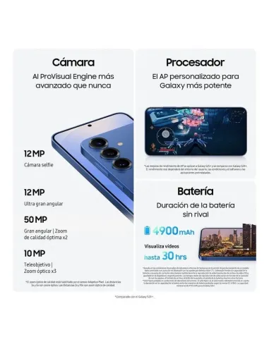 Smartphone Samsung Galaxy S25 Plus 12GB/256GB Negro Azulado