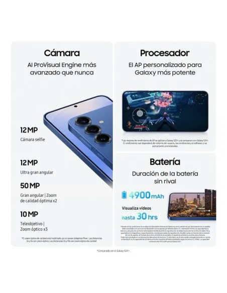Smartphone Samsung Galaxy S25 Plus 12GB/256GB Negro Azulado