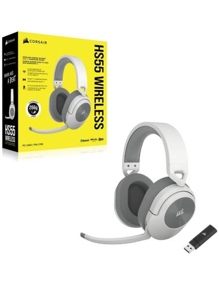 %shop-name%Corsair HS55 Wireless Auriculares Inalámbricos Gaming Blancos