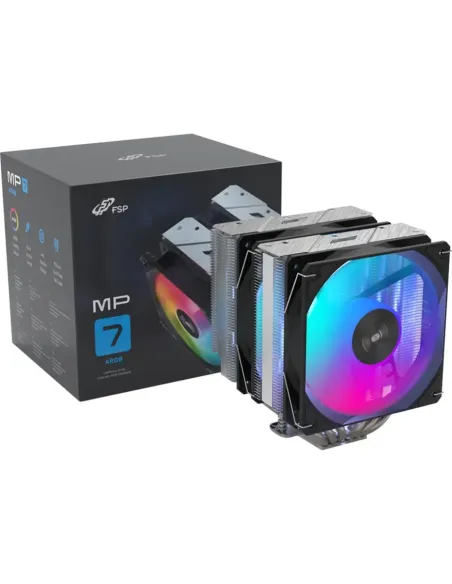 Disipador CPU FSP MP7 ARGB Negro doble torre 153 mm