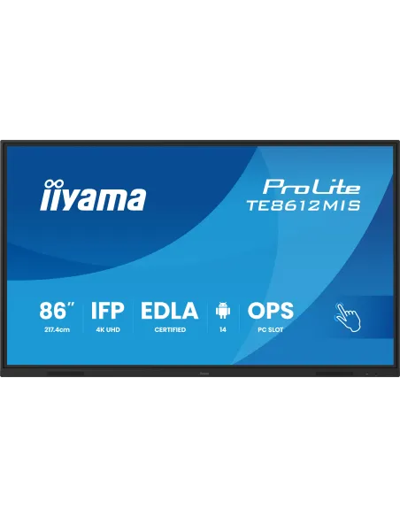 iiyama ProLite TE8612MIS-B4AG Pantalla Interactiva 86" 4K Ultra HD Android 14