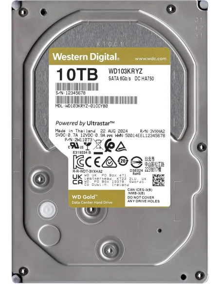 Western Digital Gold WD103KRYZ HDD 3.5" 10TB SATA3