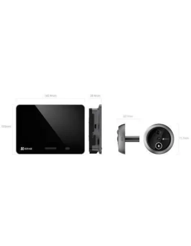 Mirilla digital 4K EZVIZ EP4 Silver con pantalla táctil 5,5"