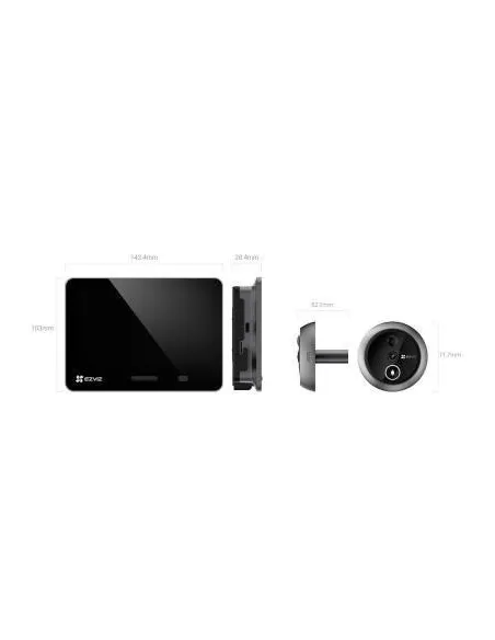 Mirilla digital 4K EZVIZ EP4 Silver con pantalla táctil 5,5"