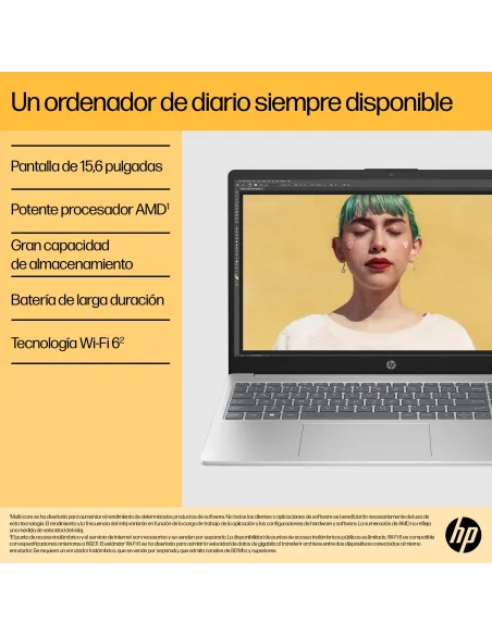 Portátil HP 15-fc0166ns Ryzen 5-7520u, 16GB DDR5 , 512GB SSD
