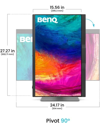 Monitor profesional BenQ PD2770U 27" 4K IPS con USB-C 96 W