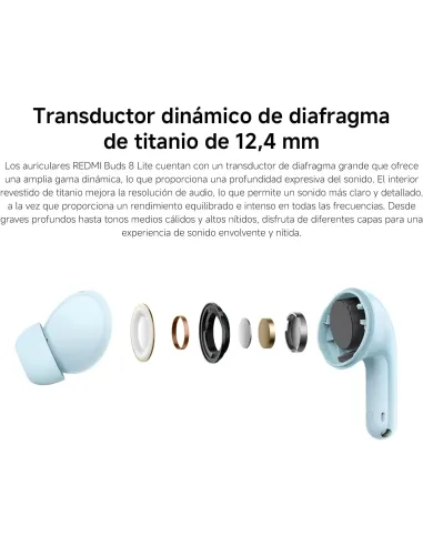 Auriculares TWS Xiaomi Redmi Buds 8 Lite negro con ANC