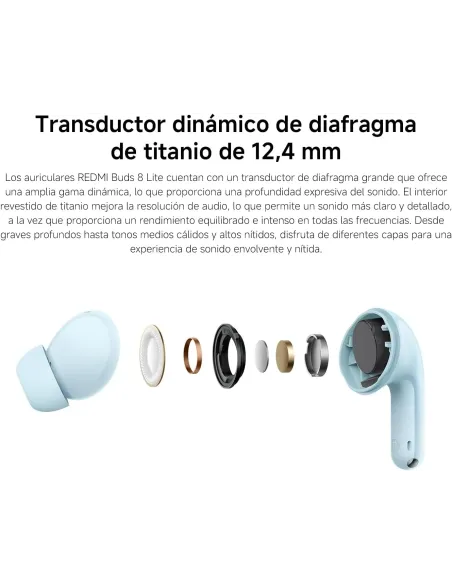 Auriculares TWS Xiaomi Redmi Buds 8 Lite negro con ANC