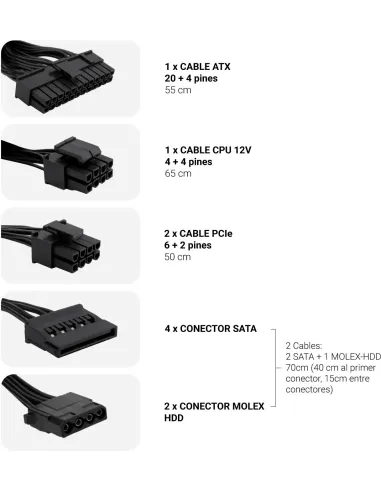 Fuente de Alimentación CoolBox PowerLine3 550W