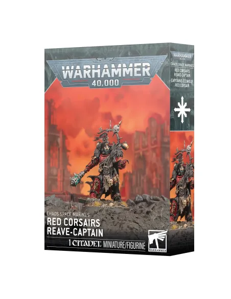 Red Corsairs Reave-Captain Capitán de Pillaje Corsario Rojo Chaos Space Marines Warhammer 40.000