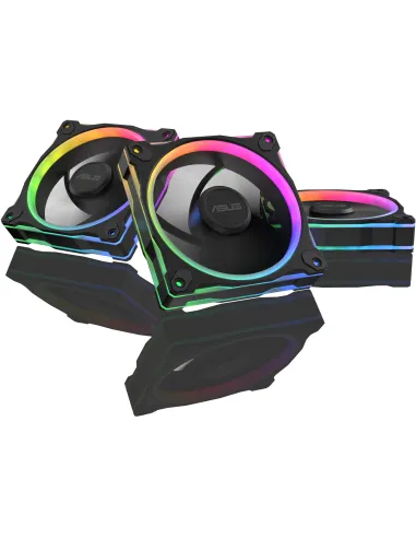 ASUS Prime MR120 Fan ARGB Black 3in1 120mm PWM Pack 3 unidades Iluminación Multi LED