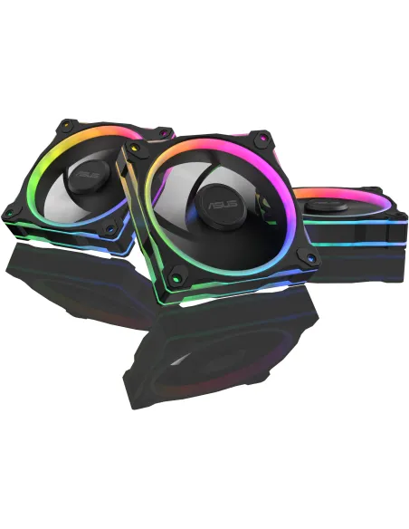 ASUS Prime MR120 Fan ARGB Black 3in1 120mm PWM Pack 3 unidades Iluminación Multi LED
