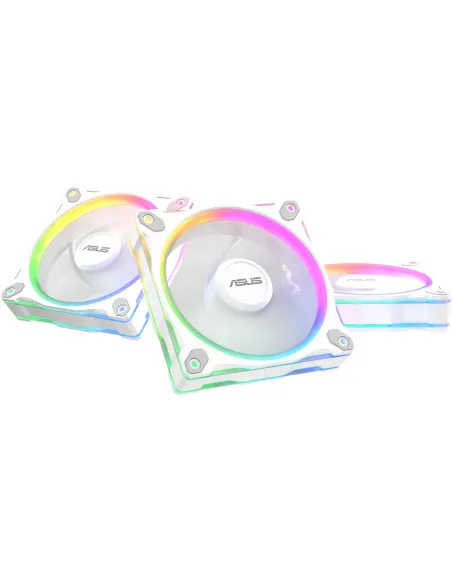 ASUS Prime MR120 Fan ARGB White 3in1 120mm PWM Pack 3 unidades Iluminación Multi LED