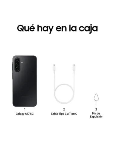 Samsung Galaxy A17 5G 4GB/128GB Negro con protector SAFE