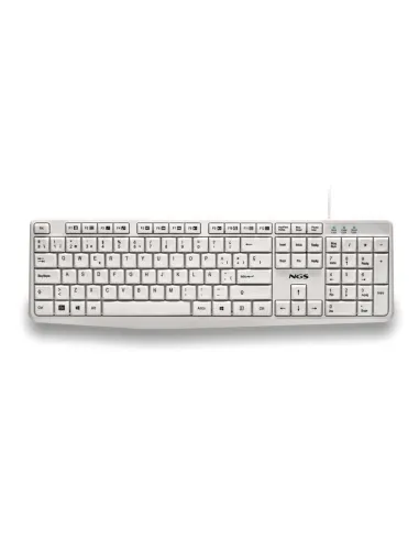 NGS Heritage: teclado USB blanco con 12 teclas multimedia