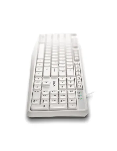 NGS Heritage: teclado USB blanco con 12 teclas multimedia
