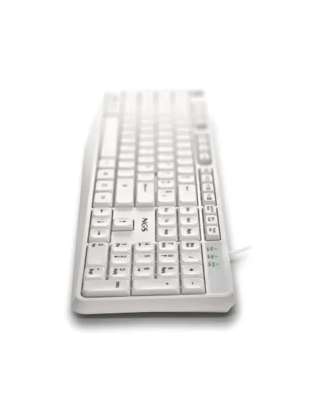 NGS Heritage: teclado USB blanco con 12 teclas multimedia