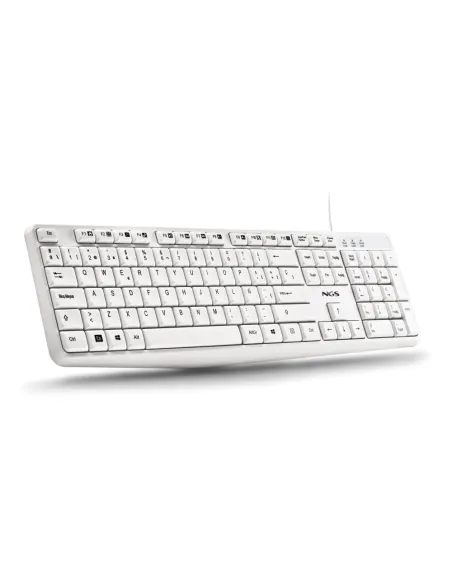 NGS Heritage: teclado USB blanco con 12 teclas multimedia