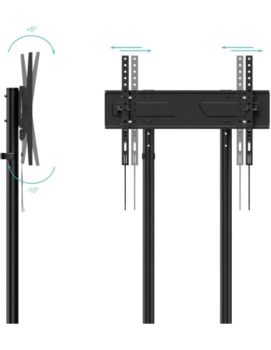 TooQ KEFRÉN FS1150M-B soporte de suelo con ruedas