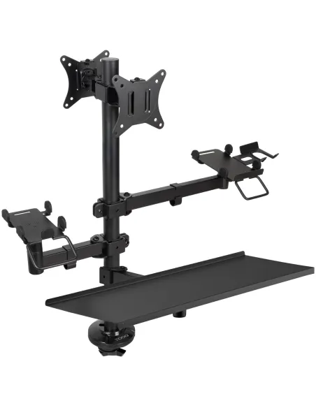 TooQ TQPM0003 Soporte de mesa para TPV/Impresora para dos pantallas de 17”–32” Negro