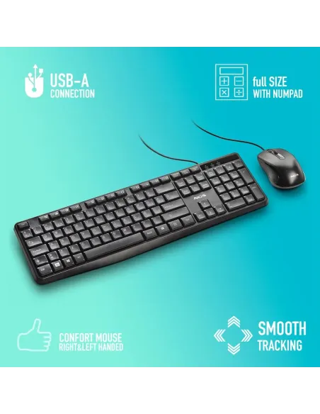 NGS Cocoa Kit V2: teclado y ratón USB con teclas multimedia