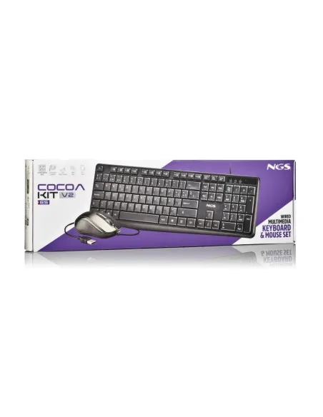NGS Cocoa Kit V2: teclado y ratón USB con teclas multimedia