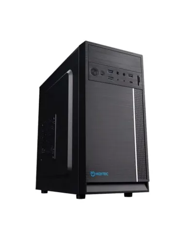 Hiditec Q5 PRO Micro ATX USB-C 3.1 Lector SD Compacta Negra con fuente de Alimentación de 500W