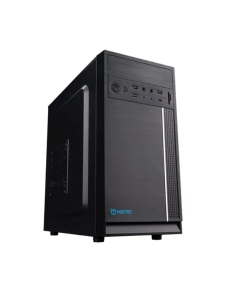 Hiditec Q5 PRO Micro ATX USB-C 3.1 Lector SD Compacta Negra con fuente de Alimentación de 500W