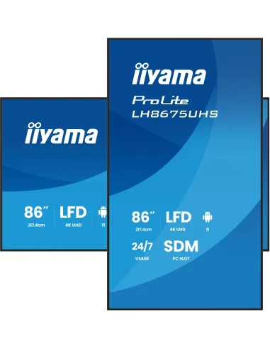 Pantalla de señalización iiyama LH8675UHS-B2AG 86" 4K