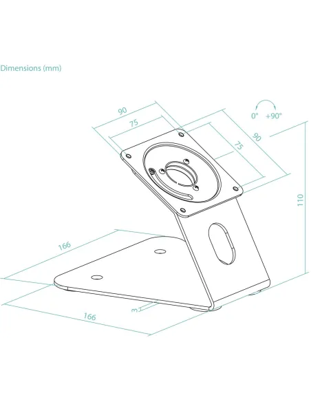 Soporte antirrobo para tablet TooQ TQATWM3401-B
