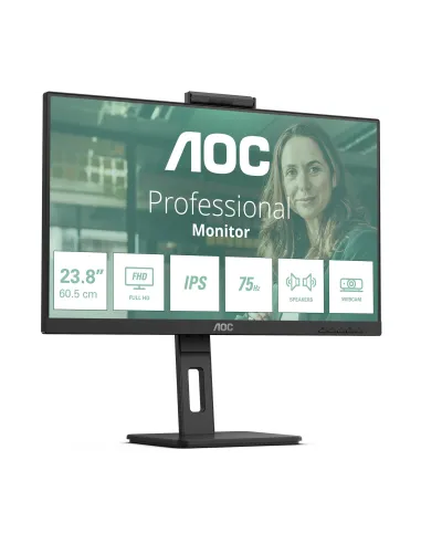 Monitor con webcam y ajuste de altura AOC 24P3QW 24" FullHD