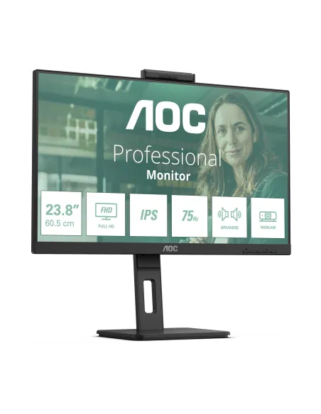 Monitor con webcam y ajuste de altura AOC 24P3QW 24" FullHD