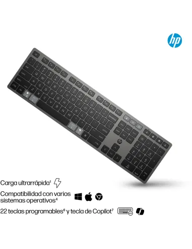 HP 725 teclado multidispositivo con carga en 3 min