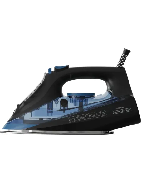 Black & Decker BXIR2606E Plancha de Vapor con Planchado Vertical Punta de Precisión y Sistema Antigoteo