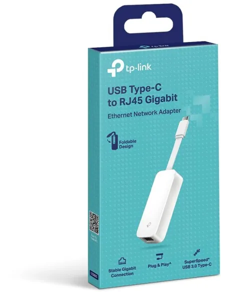 TP-Link UE300C Adaptador USB-C a RJ-45 Ethernet Gigabit Blanco