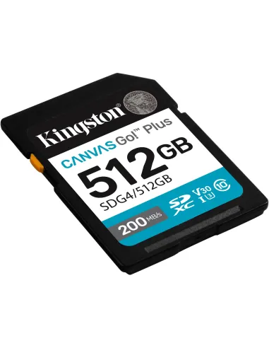 Tarjeta SDXC Kingston Canvas Go! Plus 512GB UHS-I U3 V30