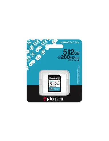 Tarjeta SDXC Kingston Canvas Go! Plus 512GB UHS-I U3 V30