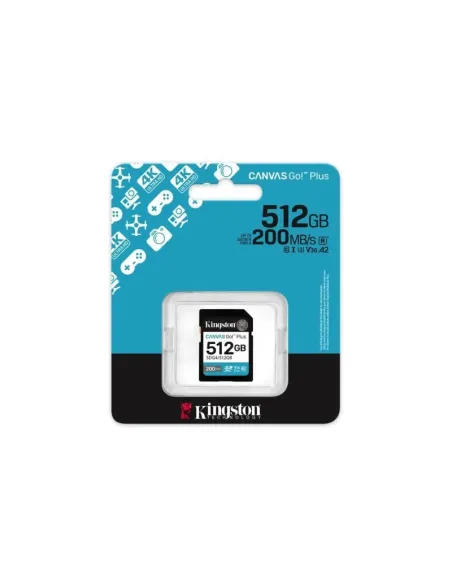 Tarjeta SDXC Kingston Canvas Go! Plus 512GB UHS-I U3 V30