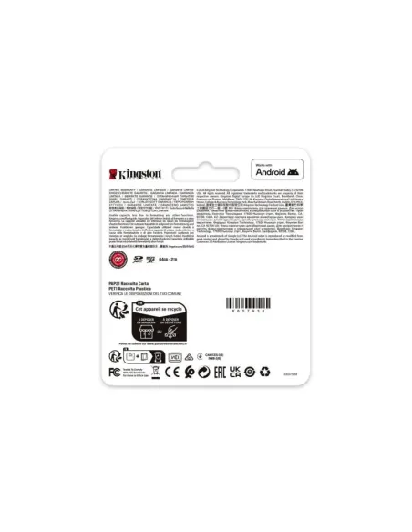 Tarjeta SDXC Kingston Canvas Go! Plus 512GB UHS-I U3 V30