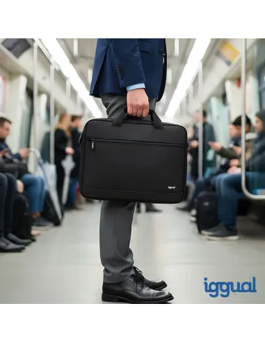Maletín para portátil hasta  15,6" iggual IGG320228 Negro