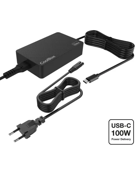 Cargador USB-C 100W GaN CoolBox con Power Delivery 3.0