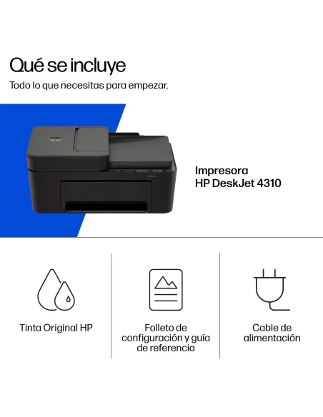 HP DeskJet 4310 Impresora multifunción Wi-Fi con ADF