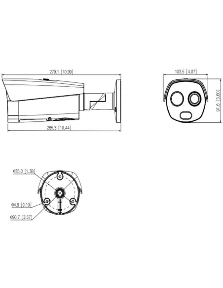 Cámara térmica IP Dahua DHI-TPC-BF4441-B19F8-BW-S2
