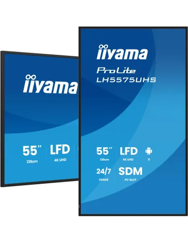 Pantalla señalización iiyama LH5575UHS-B2AG 55" 4K