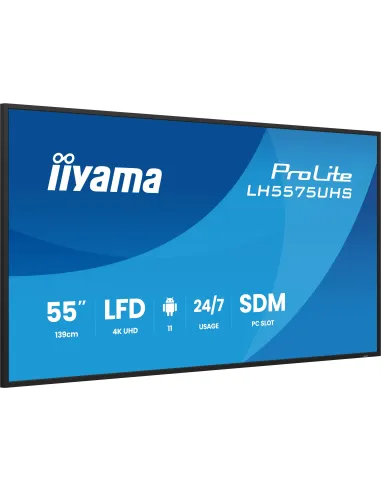 Pantalla señalización iiyama LH5575UHS-B2AG 55" 4K
