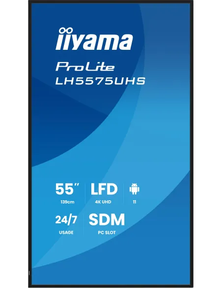 Pantalla señalización iiyama LH5575UHS-B2AG 55" 4K