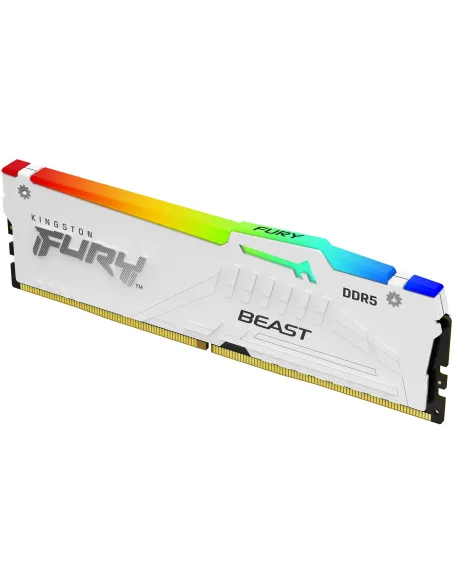 Kingston FURY Beast White DDR5 RGB KF560C36BWE2A-16 6000 MHz 16GB CL36 Blanco AMD EXPO y XMP 3.0