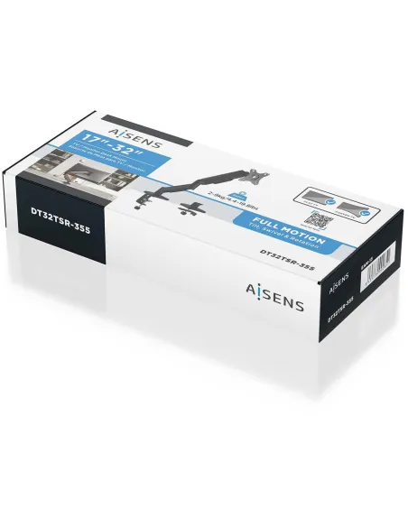 Brazo de Mesa AISENS DT32TSR-355 17"-32" VESA hasta 9 kg