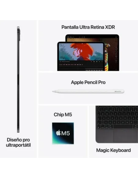 Tablet Apple iPad Pro M5 11" WiFi 12GB/512GB Negro Espacial